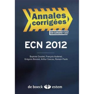 Épreuves classantes nationales ECN 2012 ; annal  Achat / Vente