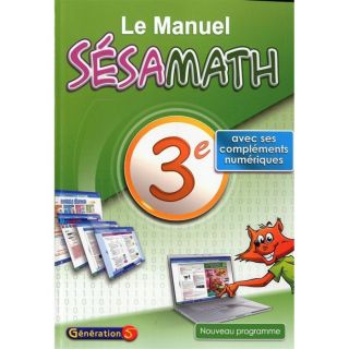 MANUEL SESAMATH 3EME (EDITION 2012)   Achat / Vente livre Generation