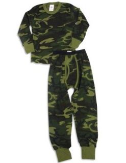 Indera   Boys Long Sleeve Camouflage Thermal Set, Olive