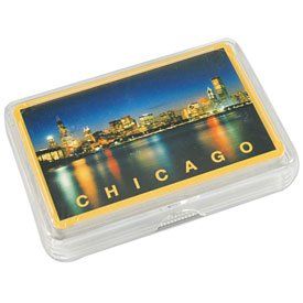City of Chicago Skyline Portrait Playing Cards Sports