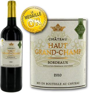 AOC Bordeaux   Millésime 2010   Vin rouge   Vendu à lunité   75cl