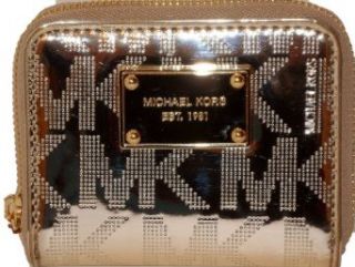 Michael Kors Mirror Rose Gold Mini Metallic Wallet Nwt