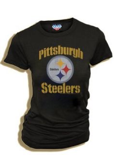 NFL Pittsburgh Steelers Colored Logo Washed Black Juniors