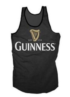 Guinness Mens Black Tank Top: Clothing