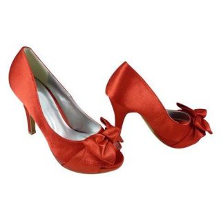 Chaussures mariage satin ouvertes Rouge Rouge   Achat / Vente ESCARPIN