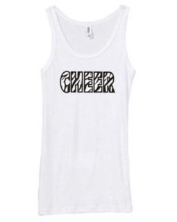 Cheer Black and White zebra Print T shirt xx large White