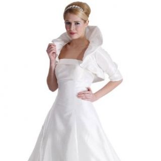 Topwedding Puffy Neckline Bridal Jacket with Half Sleeves