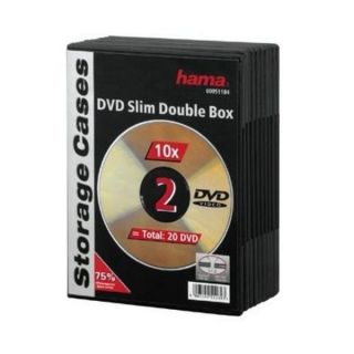 Pack de 10 boîtiers DVD Doubles Slim Noir   Achat / Vente RANGEMENT
