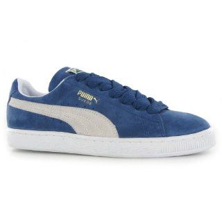 Puma Suede Classic Eco Blue White Mens Trainers: Shoes