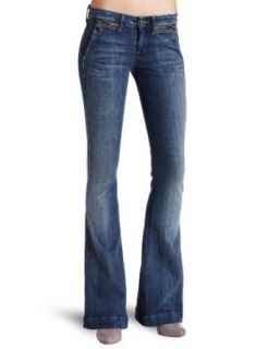 Jiselle Zip Pocket Flare Jean in Kittenger, Kittinger, 32: Clothing
