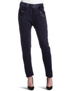 Diesel Womens Tapered Pant with Slight Drop Crotch, Navy