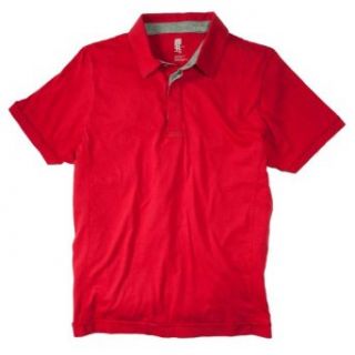 NUMBERLab Mens Pima Jersey Polo Shirt, Racing Red, M