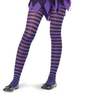 Kids Black/Purple Striped Tights: Clothing