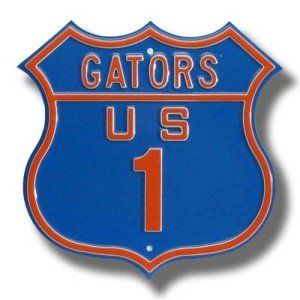 Florida Gators Route 1 Sign