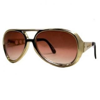 Fun and Funky Burning Love Elvis Sunglasses   Gold with