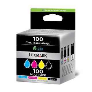 Lexmark Multipack n° 100 C/M/J/N (14N1912E)   Achat / Vente CARTOUCHE