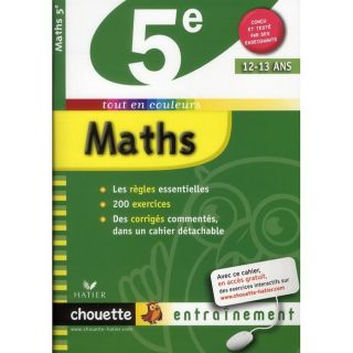CHOUETTE ENTRAINEMENT; maths ; 5ème (édition 2010)   Achat / Vente