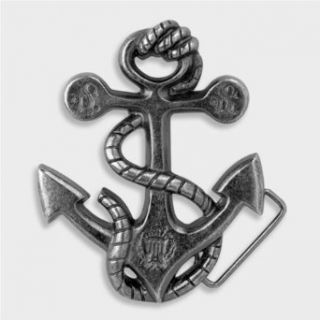 Silver Star ANCHOR Belt Buckle: Clothing