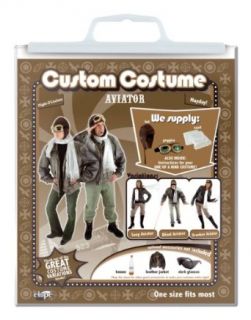 Elope Aviator Costume Kit, Brown, One Size Clothing