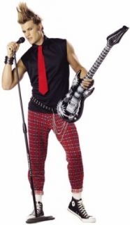Adults Punk Rock Singer Costume (Sz XL 44 46) Clothing