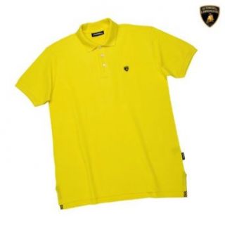 Lamborghini Yellow Crest Logo Polo, MED Clothing