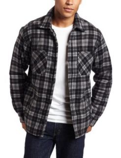 Quiksilver Young Mens Hong Fu Flannel Jacket, Black