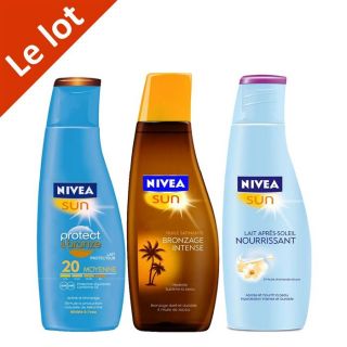 NIVEA SUN 3 laits  IPS 20, Huile & Après soleil   Achat / Vente