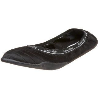 Calvin Klein Womens Korrie Flat,Black/White,5 M US: Shoes