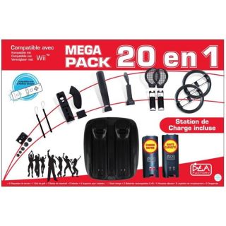 MEGA PACK 20 EN 1 NOIR / Accessoire console Wii   Achat / Vente LOT