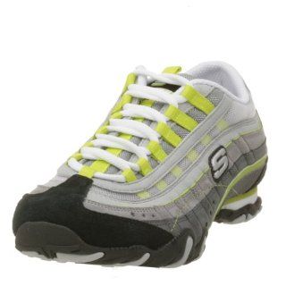 Skechers Womens Imprints Sneaker,Gray/Lime,9.5 M: Shoes