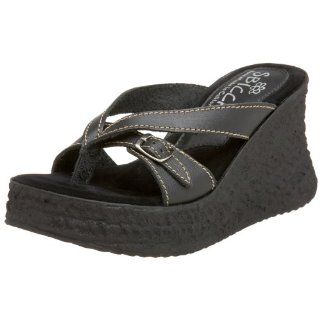 Sbicca Womens Kooler Sandal,Black,5 M US Shoes