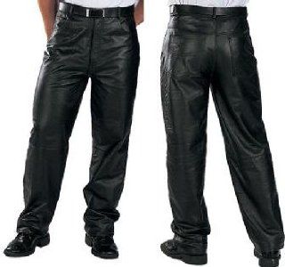 Classic Loose Fit Mens Leather Pants by Xelement Sz 48