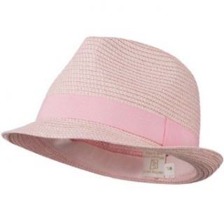 Mixed Paper Braid Fedora Hat   Pink W19S61F: Clothing