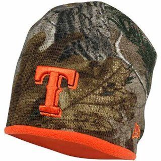 New Era Texas Rangers Realtree AP Cuffless Knit Hat   Camo