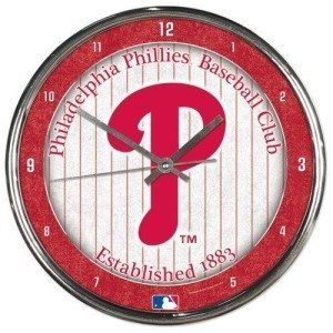 Philadelphia Phillies Round Chrome Wall Clock Sports