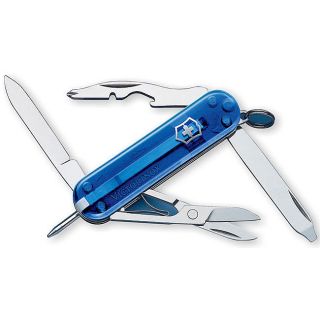 Swiss Army Manager 10 tool Translucent Sapphire Pocket Knife