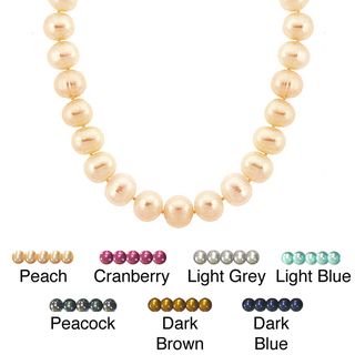Glitzy Rocks Colored Freshwater Pearl Necklace (8 9 mm)