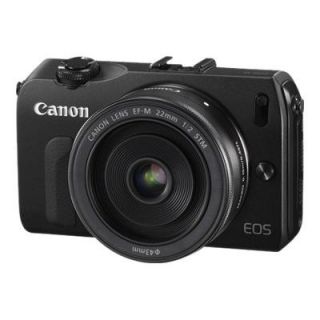 CANON EOS M Noir + EF M 22/2 STM + Bague EF EOS M + Flash 90EX   Canon