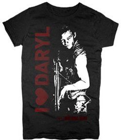 The Walking Dead I Heart Daryl Juniors Babydoll T shirt