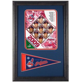 2009 Cleveland Indians 12x18 Print with Mini Pennant