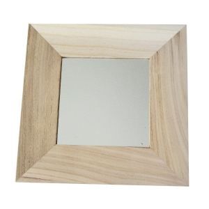 Cadre en bois carré avec miroir 22 x 22cm rayher   Achat / Vente