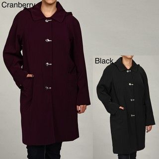 London Fog Womens Plus Size Twill Clip Coat FINAL SALE