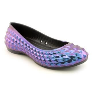 Crocs Womens Super Molded Iridescent Flat Man Made Casual Shoes
