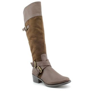 Womens Size 5 Brown Wide Synthetic Fashion   Knee High Boots: Shoes