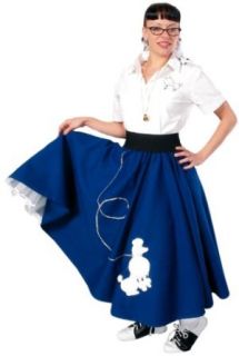 50s Blue Poodle Skirt Size Medium (8 10): Clothing