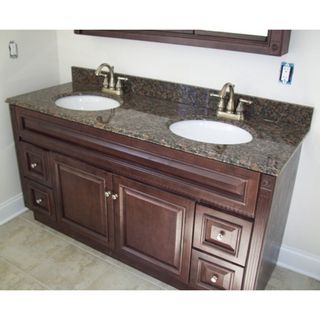 60 x 21 Heritage Cherry Bathroom Vanity & 61 x 22 Granite Top