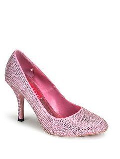 Baby Pink Rhinestone High Heel Pump   8 Shoes