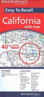 Rand McNally Easy to Read! California State Map (Sheet map, folded