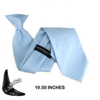 CLP 1   Baby Blue   Mens Solid Clip On Tie Clothing