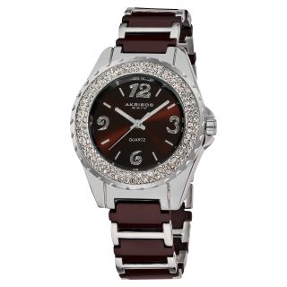 Akribos XXIV Womens Quartz Crystal Ceramic Bracelet Watch MSRP: $345